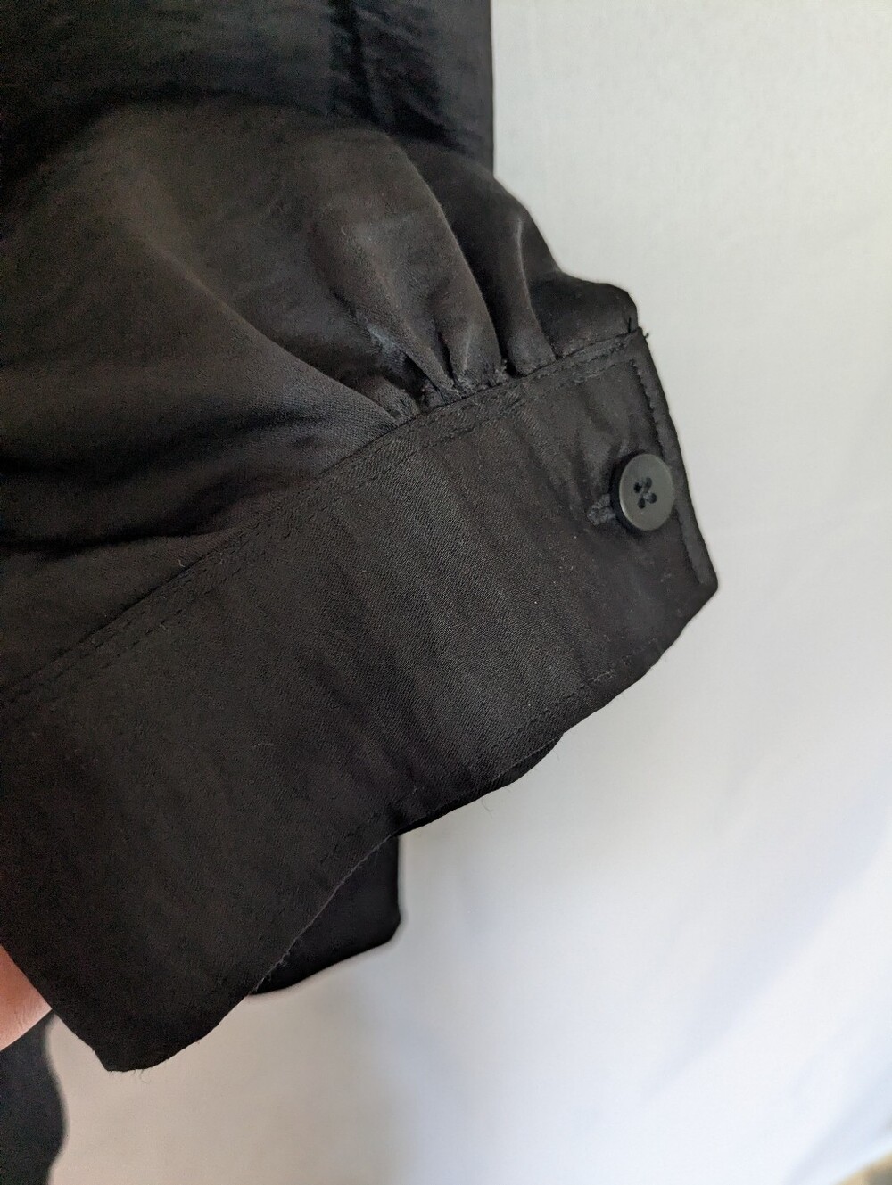 Universal Standard Satin V-neck Tunic Blouse Black 22 24 - Picture 6 of 9
